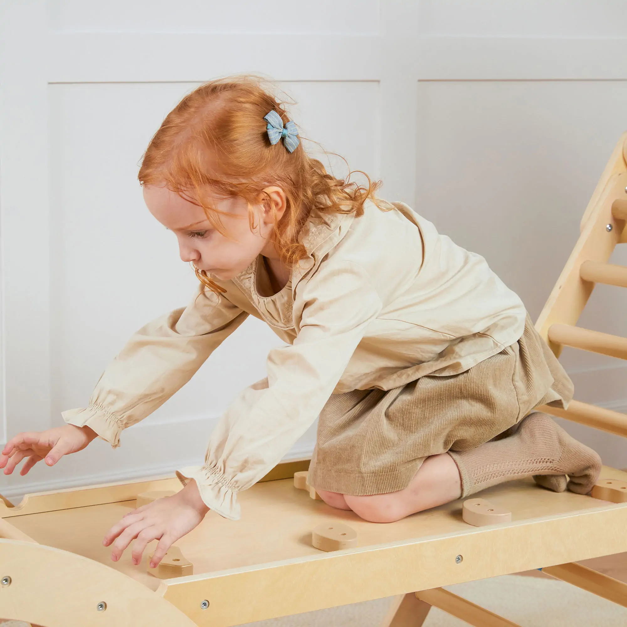 Tiny Land® Pikler Triangle 7-in-1 Montessori Climbing Set - Image 6