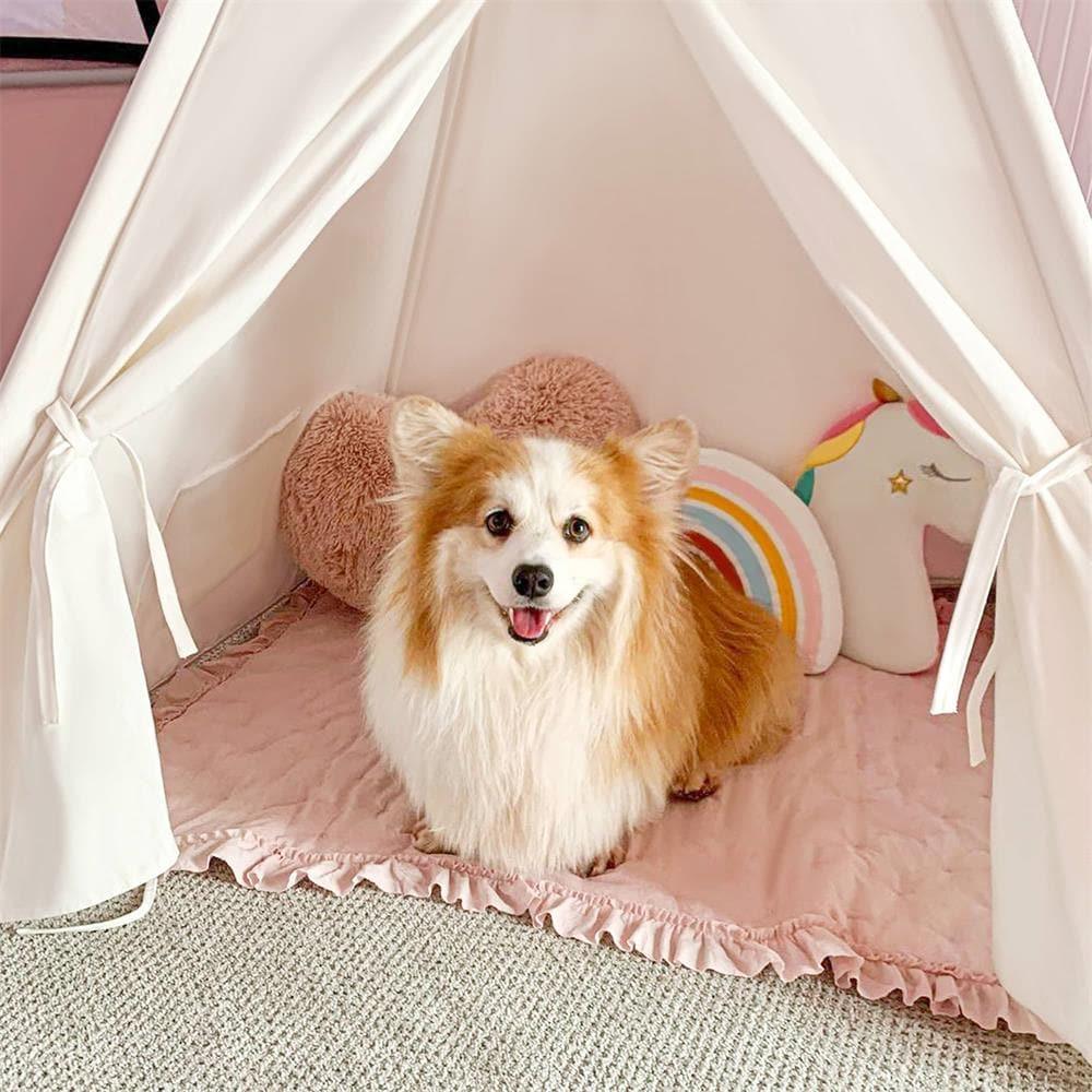 Tiny Land® Teepee Tent for Kids with Mat – Indoor Play Tent with Floor Mat - Image 7