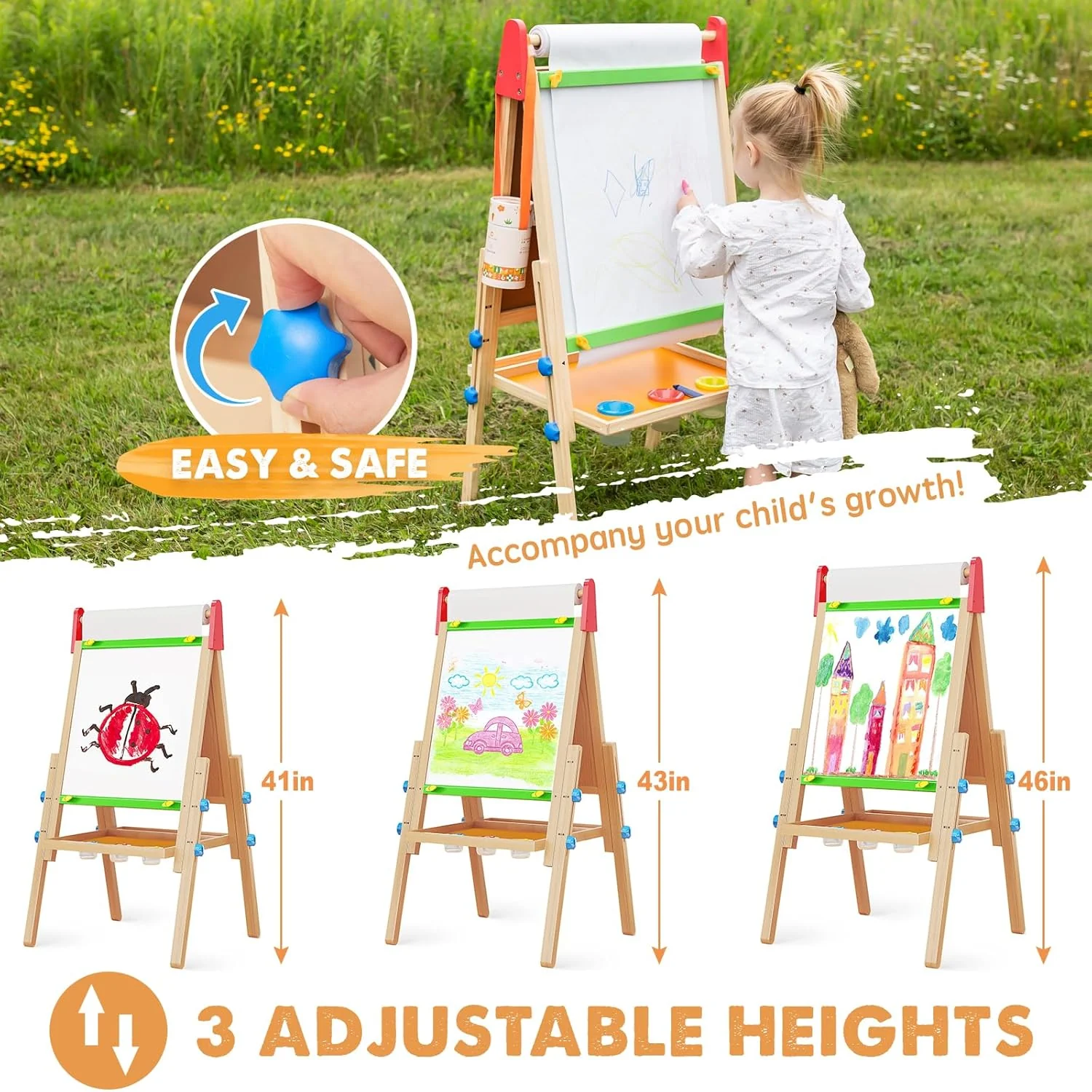 Tiny LandĀ® 3-in-1 Art Easel for Kids - Image 5