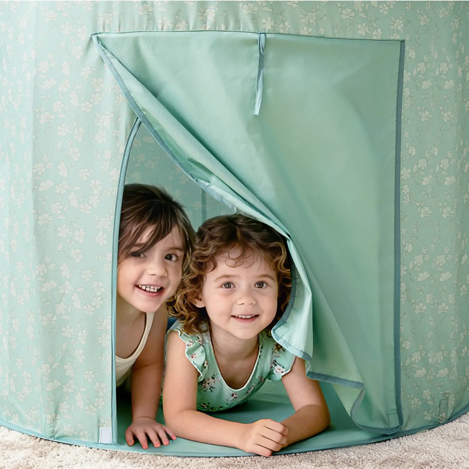 Tiny Land® Compact Adventure 3-in-1 Play Tunnel With no Balls - Green - Image 6