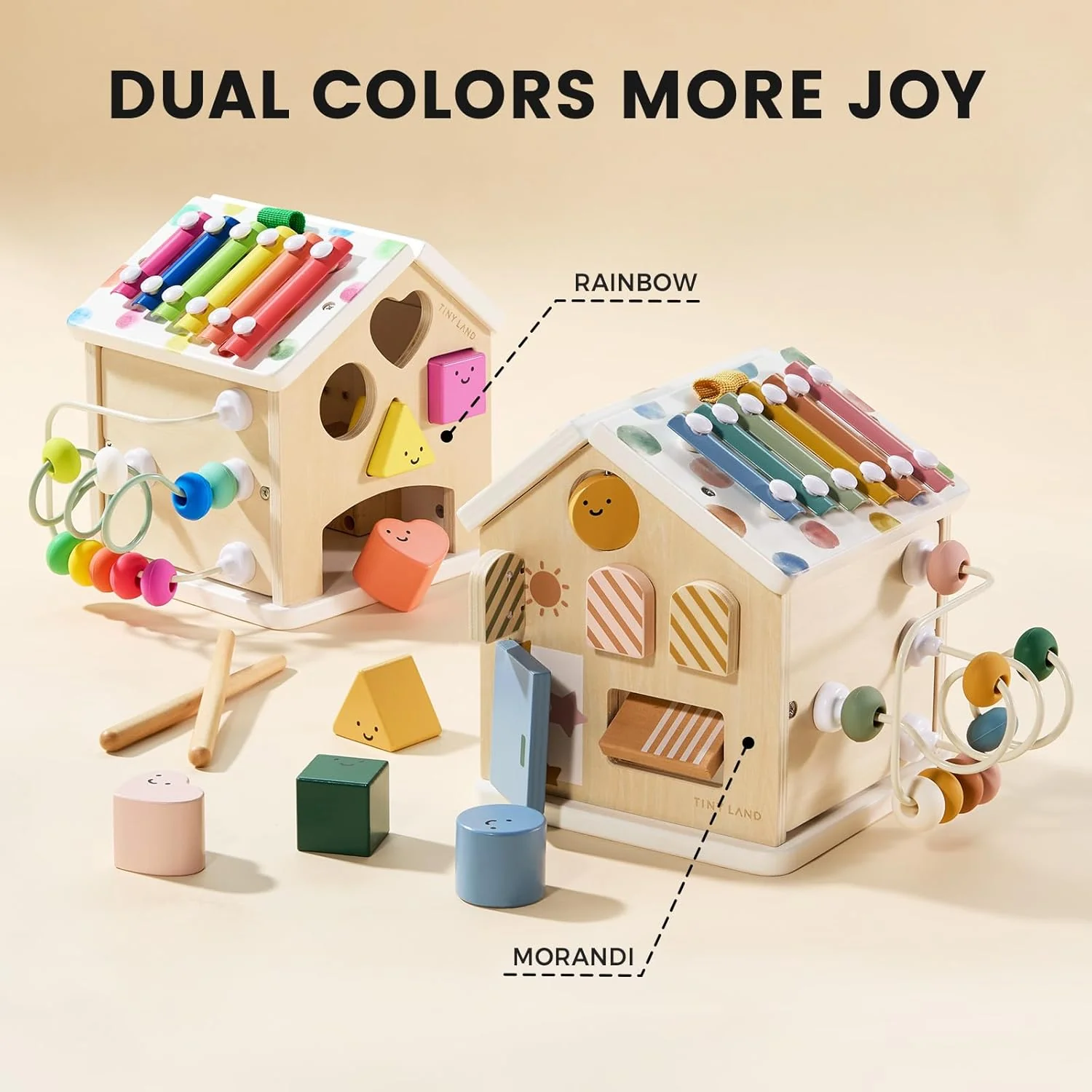 Tiny Land® Cottage Activity Cube - Morandi - Image 15