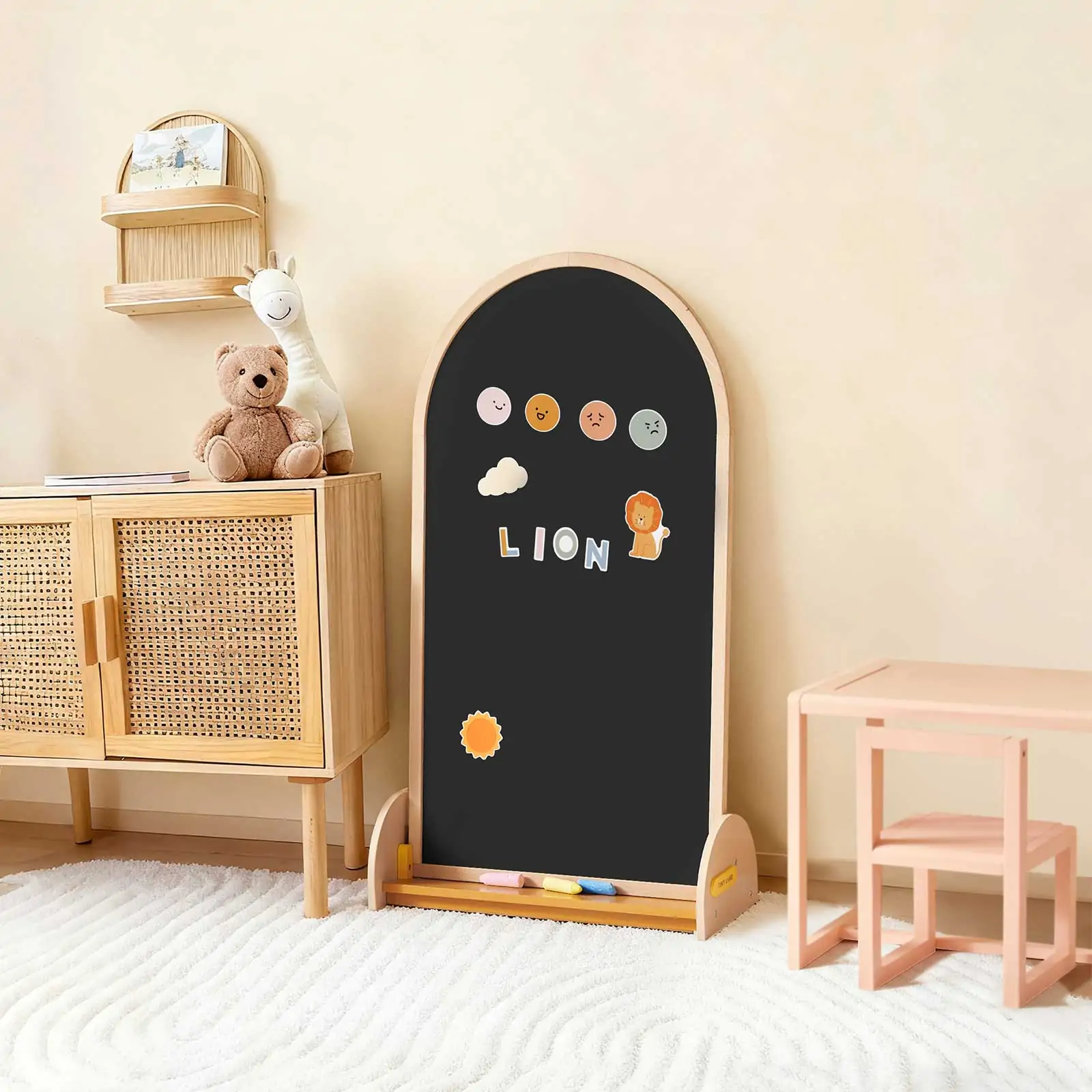 Tiny Land® Double-Sided Arched Magnet Chalkboard - Image 10