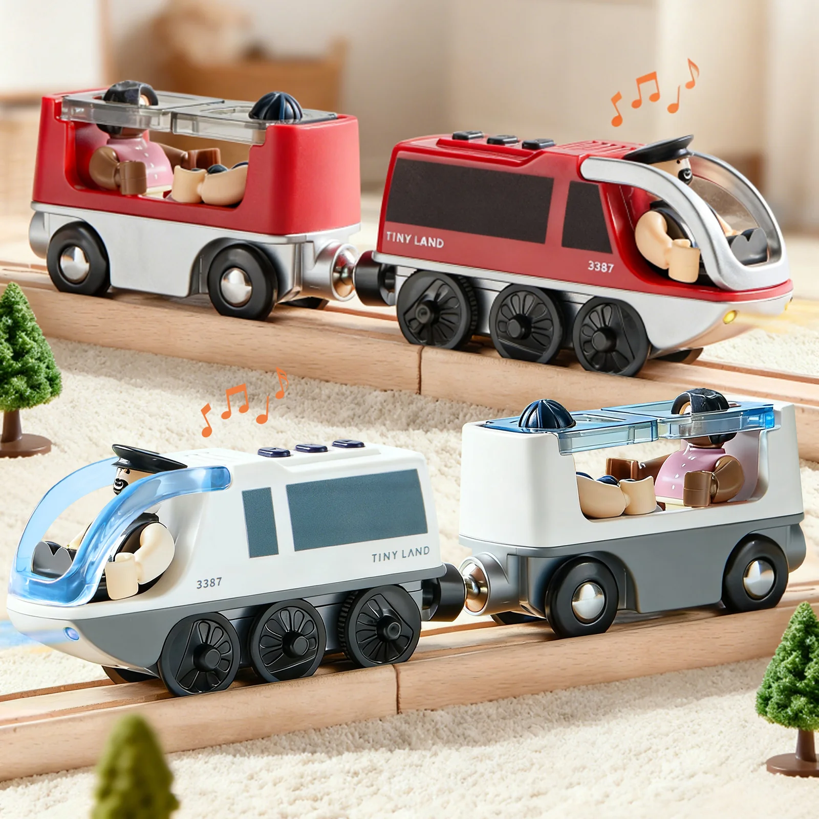 Tiny Land® Dual-Color Electric Toy Train - Image 17