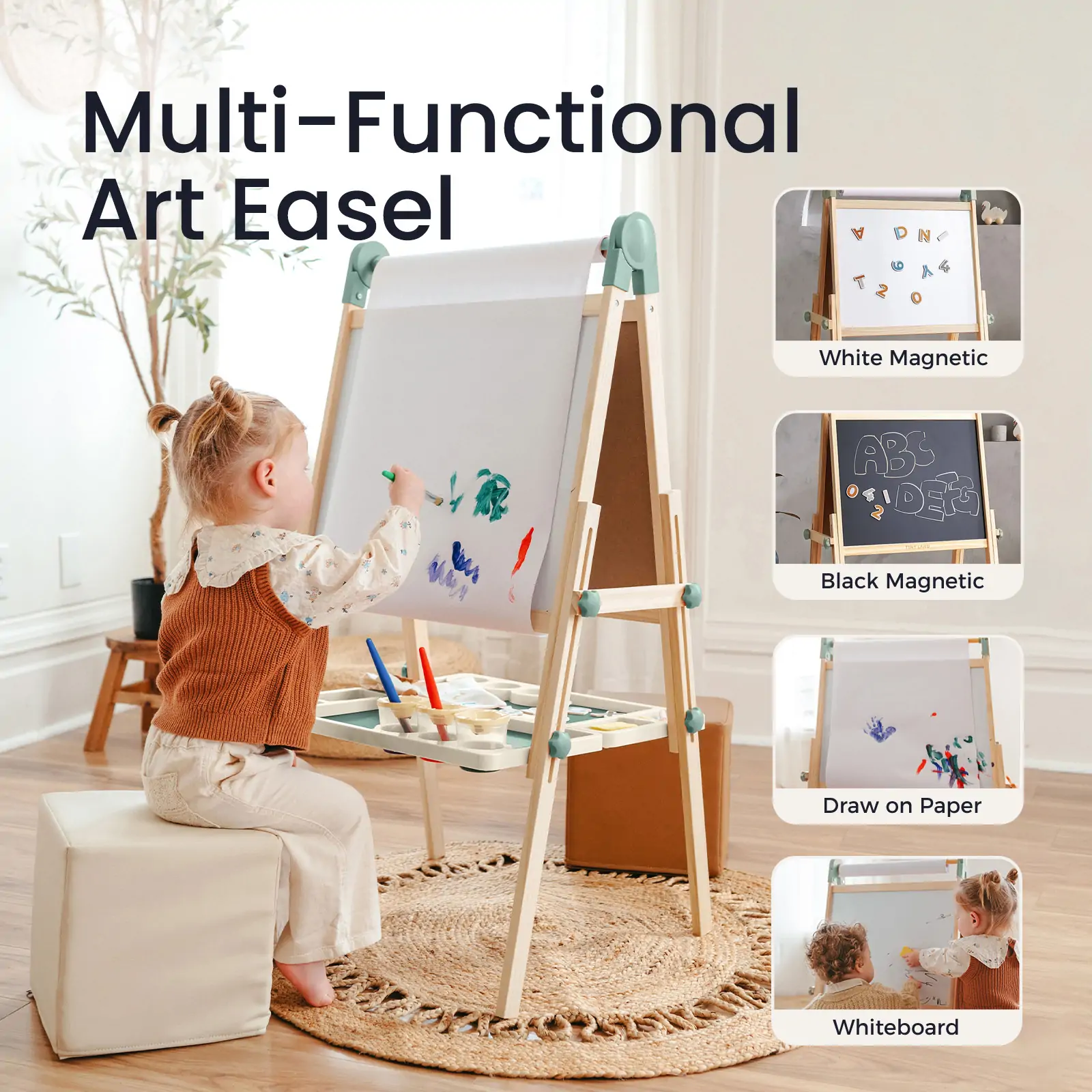 Tiny Land® Green Magnitales Easel & Paper Roll Set - Image 10