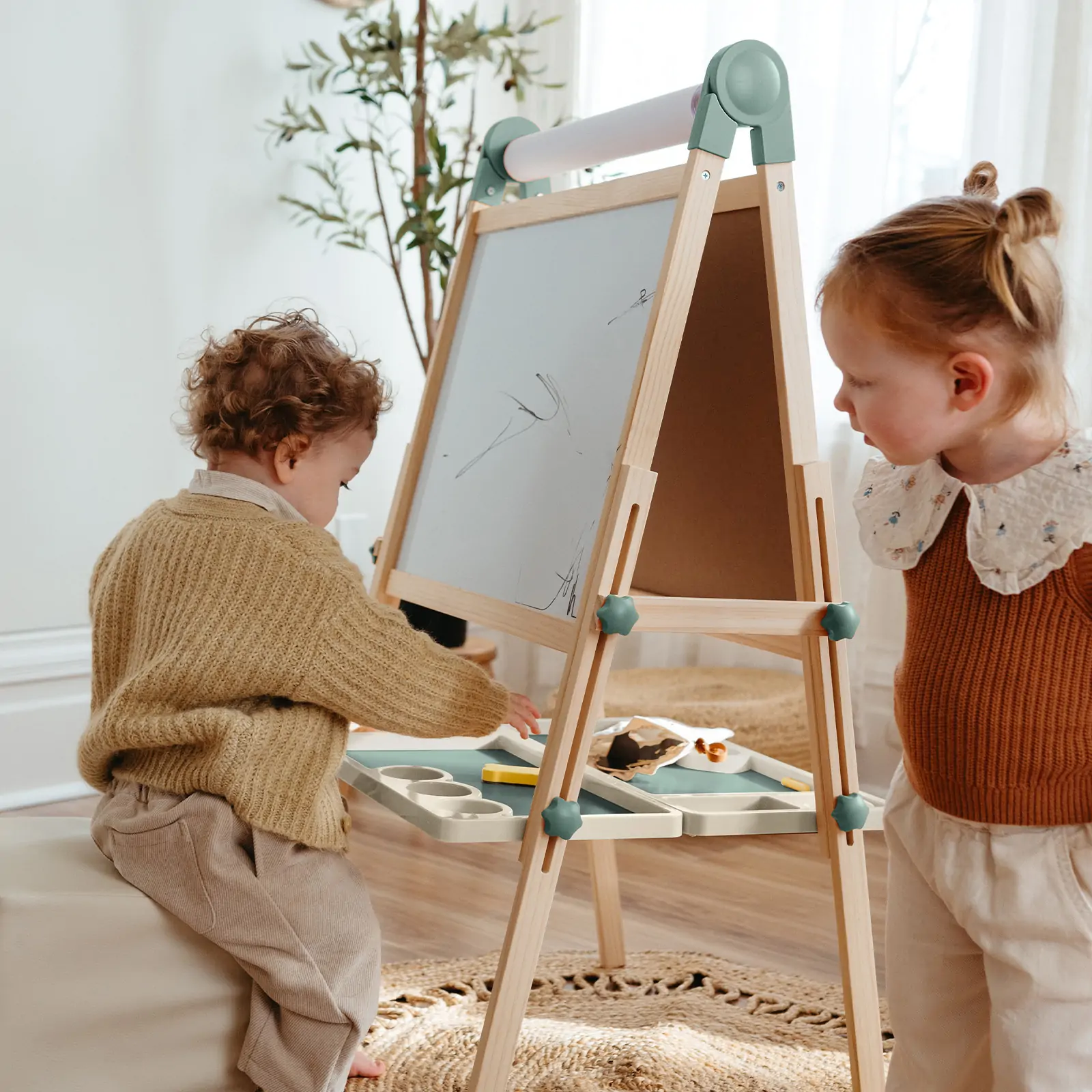 Tiny Land® Green Magnitales Easel & Paper Roll Set - Image 9