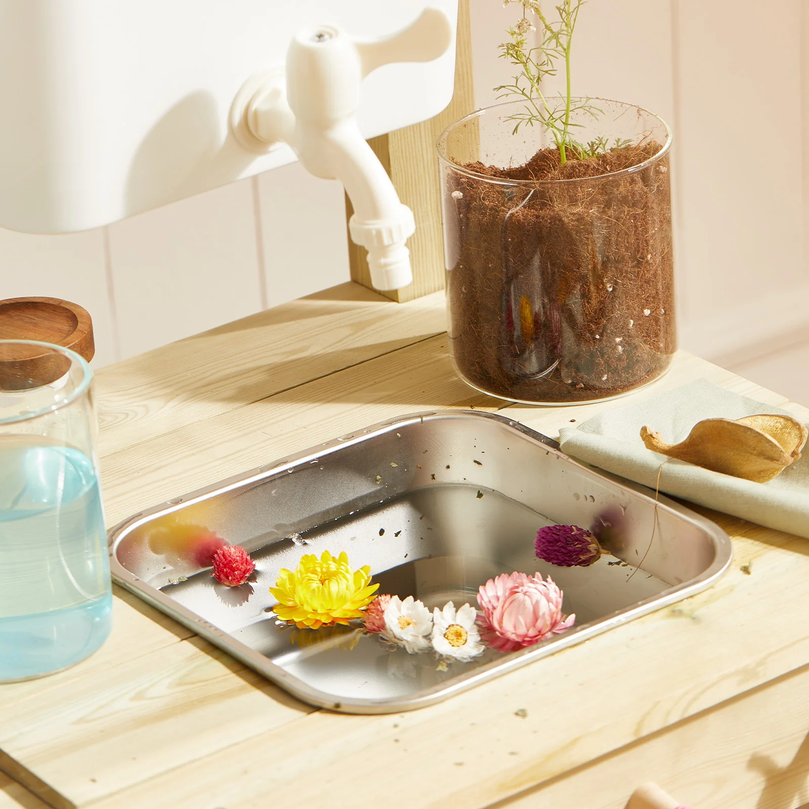 Tiny Land® Mud Kitchen - DuoPlay Outdoor Play Kitchen for Kids - Image 9
