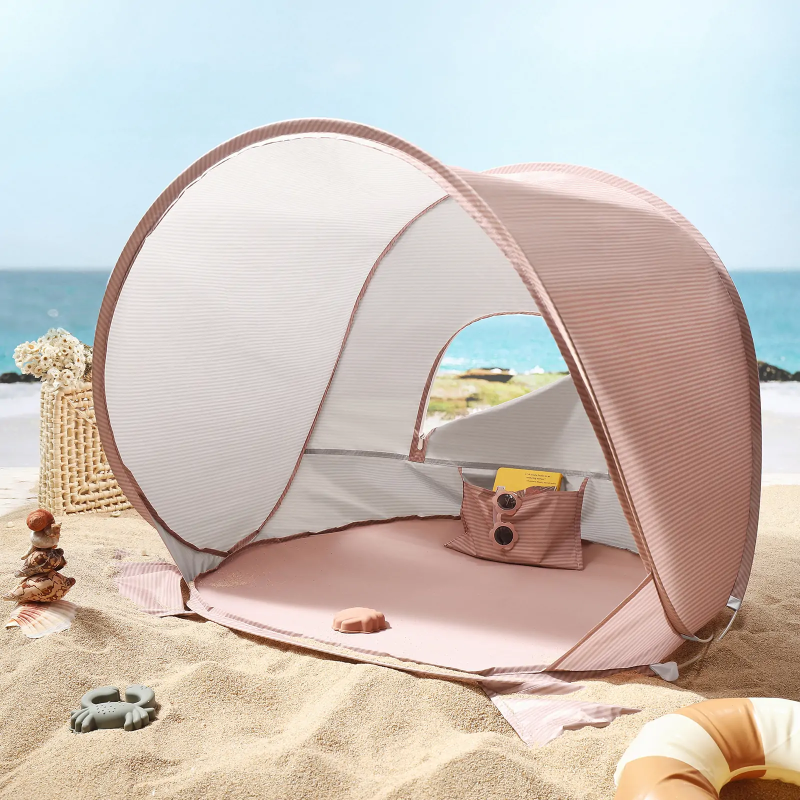 Tiny LandĀ® One-Stop Beach Toy & Tent Set ā Blush Pink - Image 18