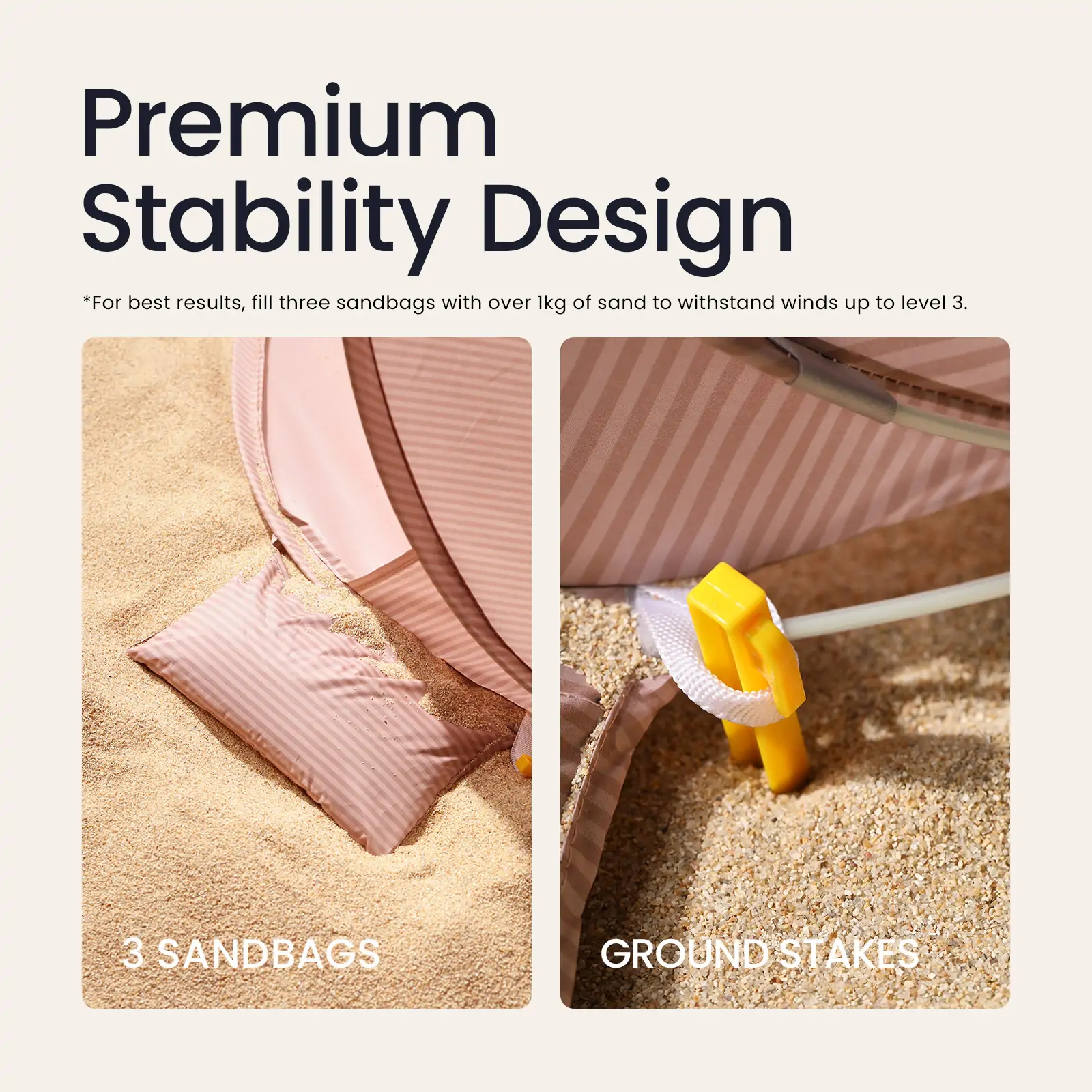Tiny LandĀ® One-Stop Beach Toy & Tent Set ā Blush Pink - Image 3