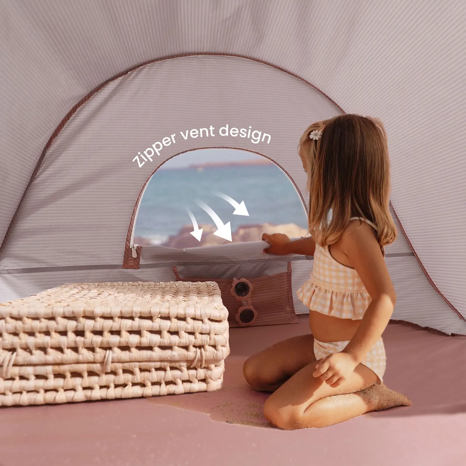 Tiny LandĀ® One-Stop Beach Toy & Tent Set ā Blush Pink - Image 6
