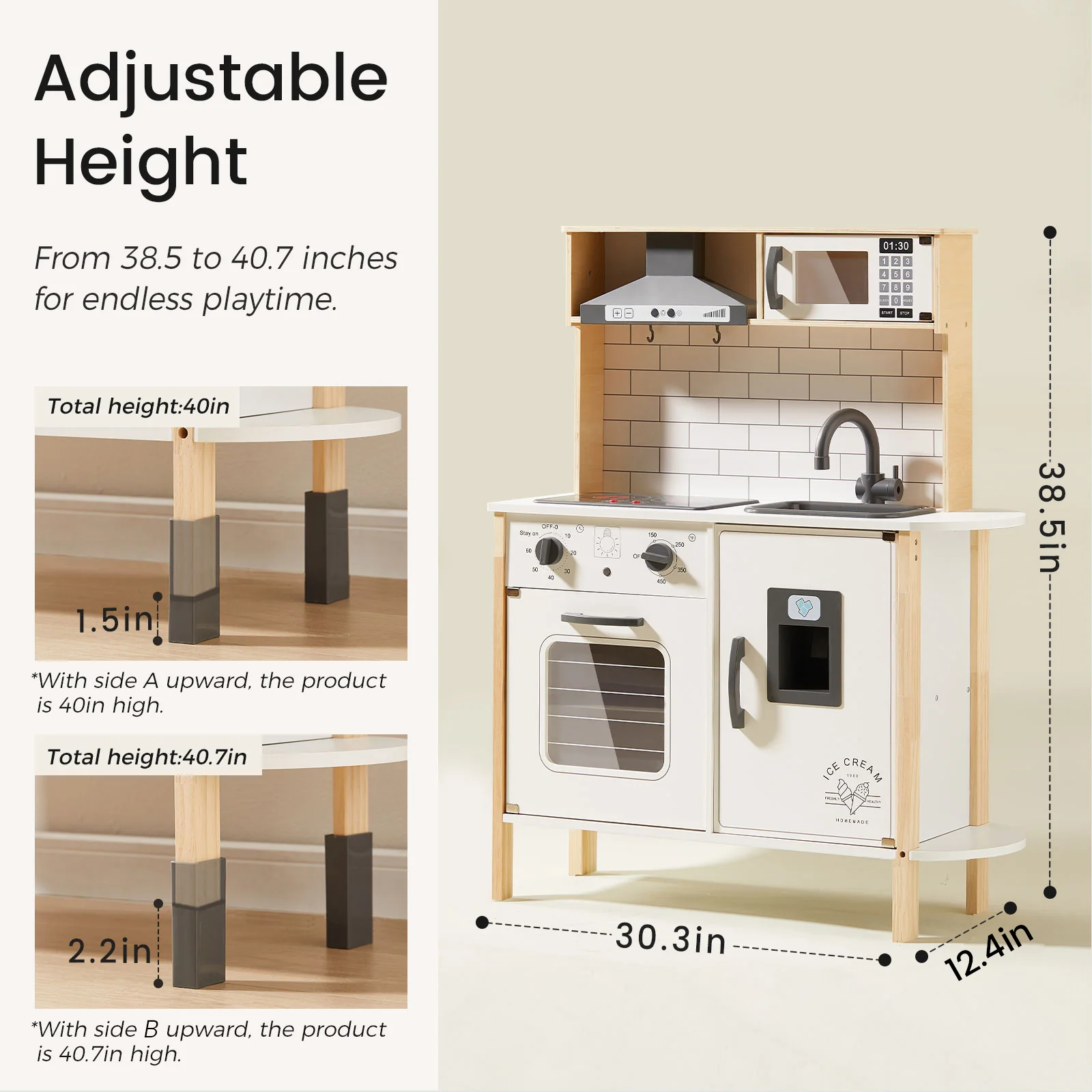 Tiny Land® Interactive Play Kitchen with Sounds & Cookware - Image 6