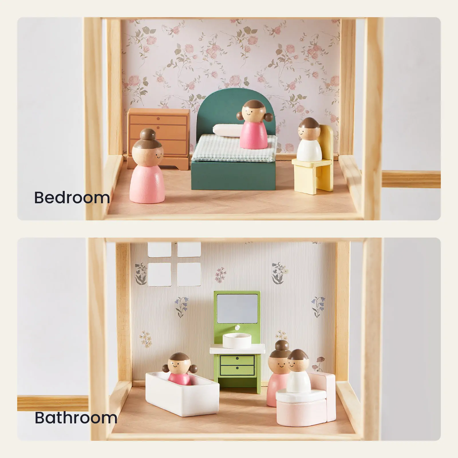Tiny LandĀ® Sweetwood Evergreen Dollhouse without Dolls - Image 4