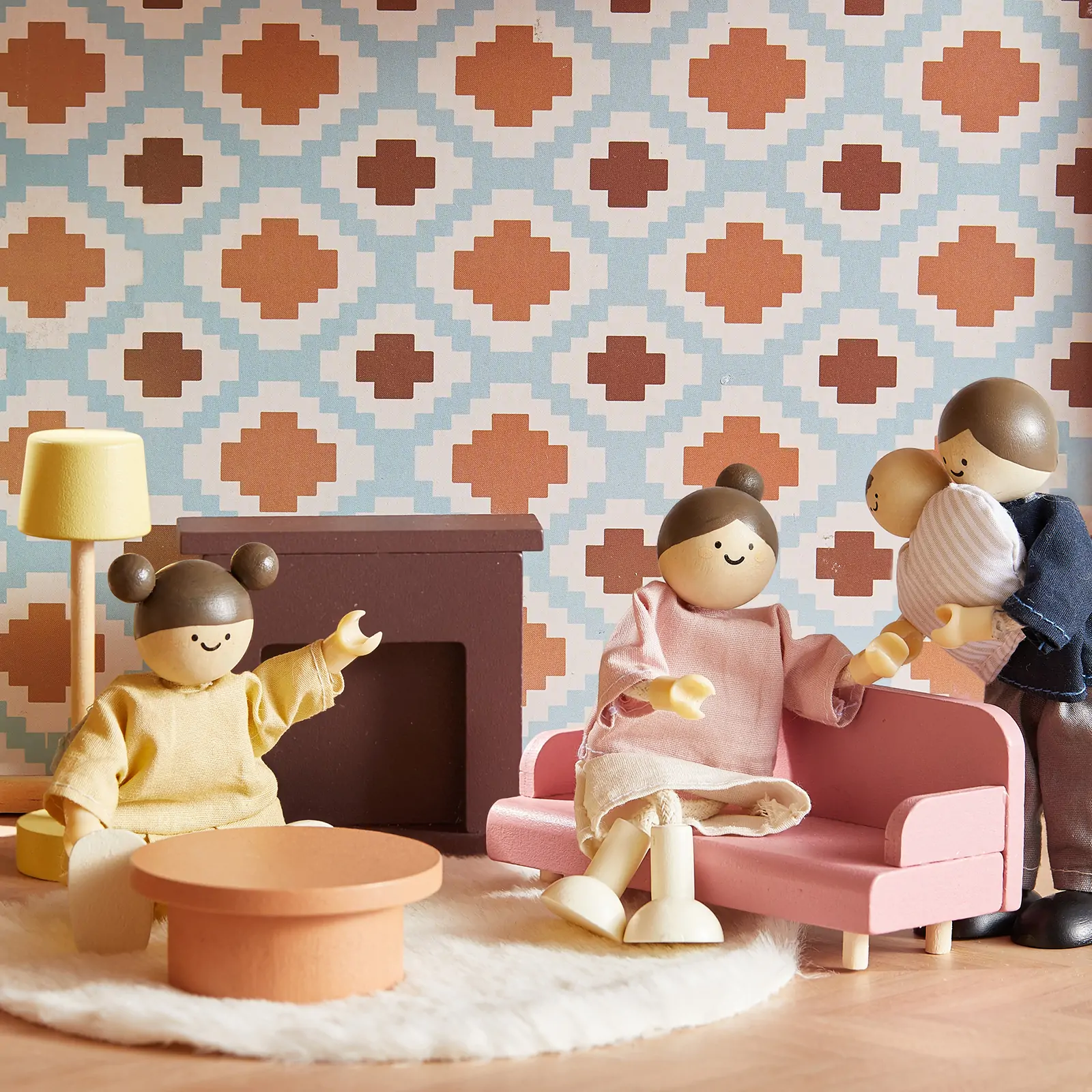Tiny Land® Sweetwood Pegasus Dollhouse & Wooden Dollhouse Dolls - Image 5