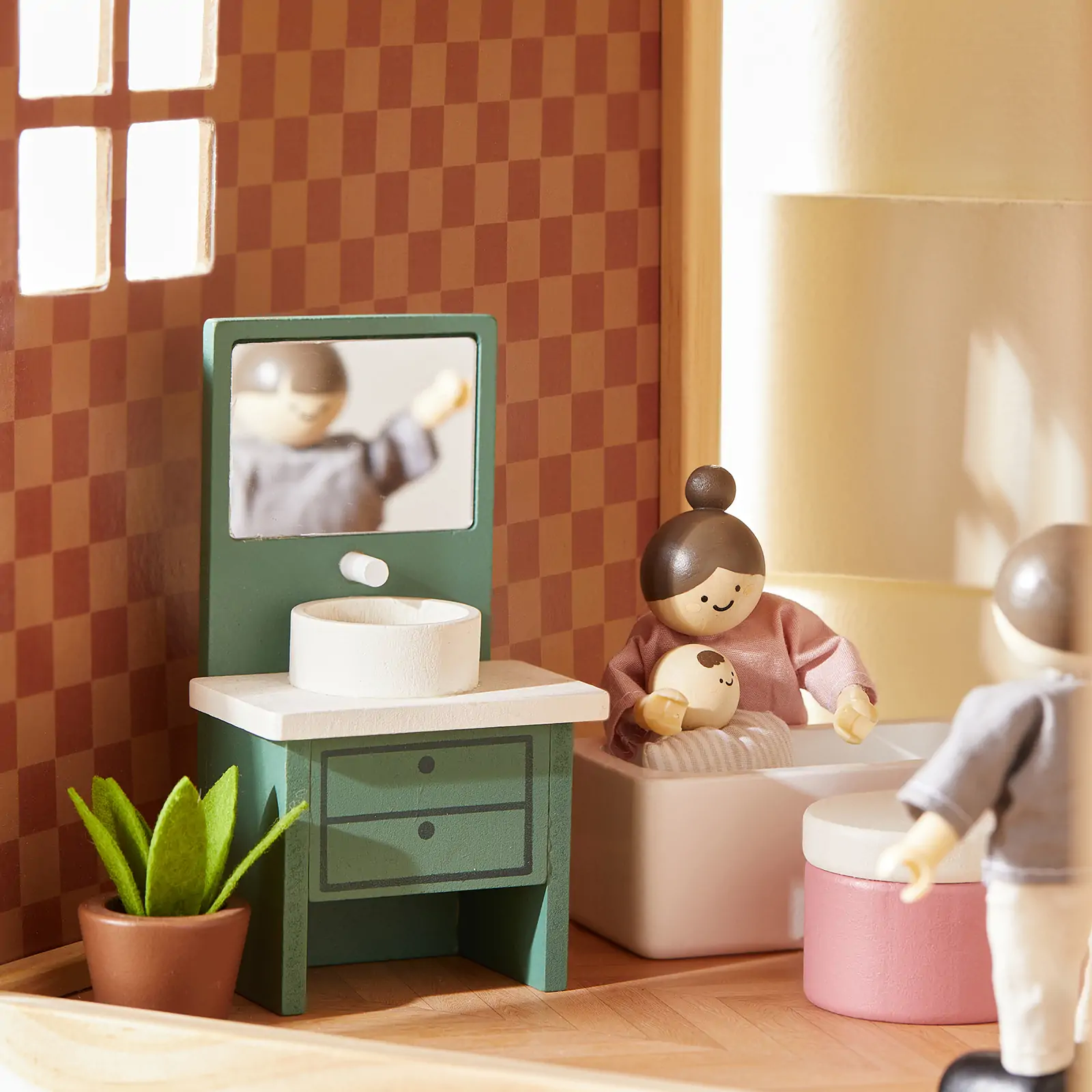 Tiny Land® Sweetwood Pegasus Dollhouse & Wooden Dollhouse Dolls - Image 6