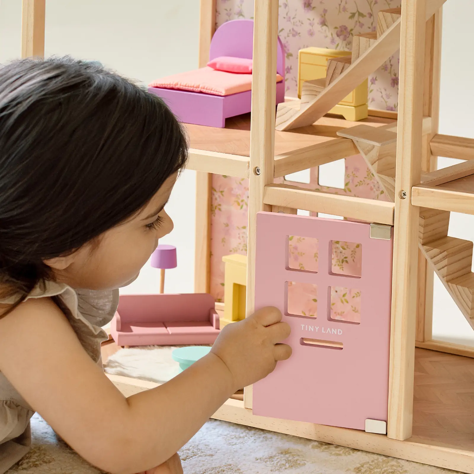 Tiny LandĀ® Sweetwood Unicorn Dollhouse & Wooden Dollhouse Dolls - Image 10