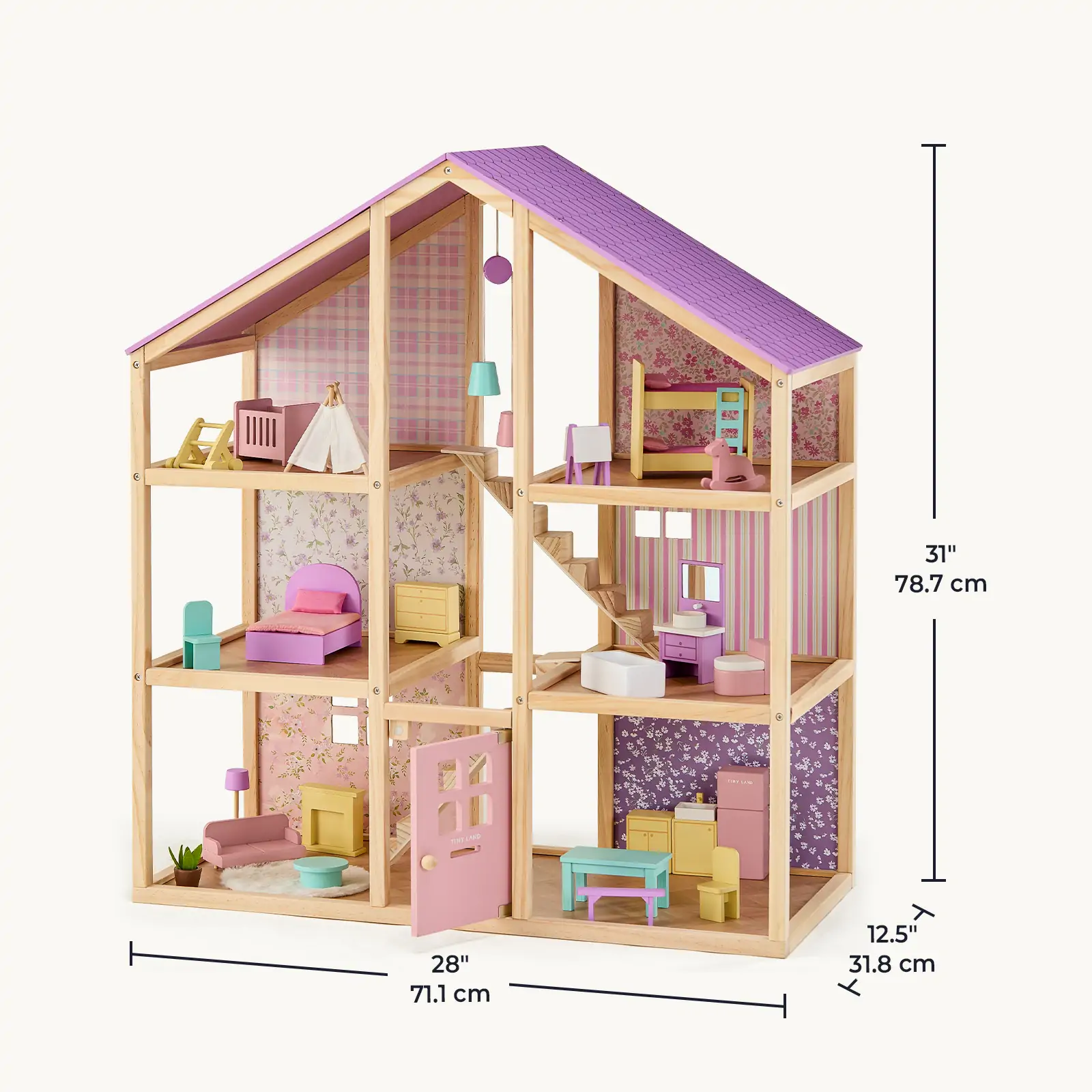 Tiny LandĀ® Sweetwood Unicorn Dollhouse & Wooden Dollhouse Dolls - Image 13