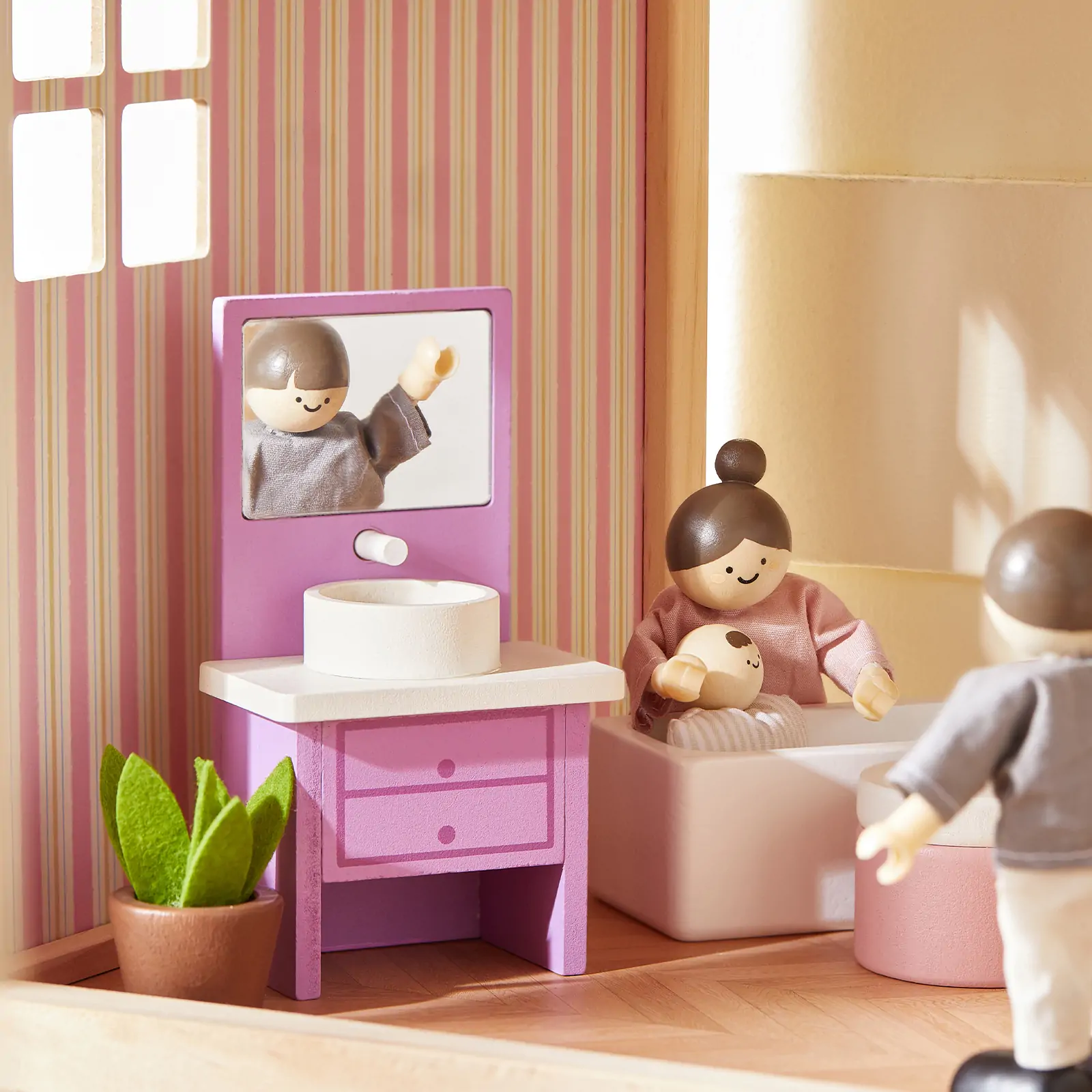 Tiny LandĀ® Sweetwood Unicorn Dollhouse & Wooden Dollhouse Dolls - Image 6