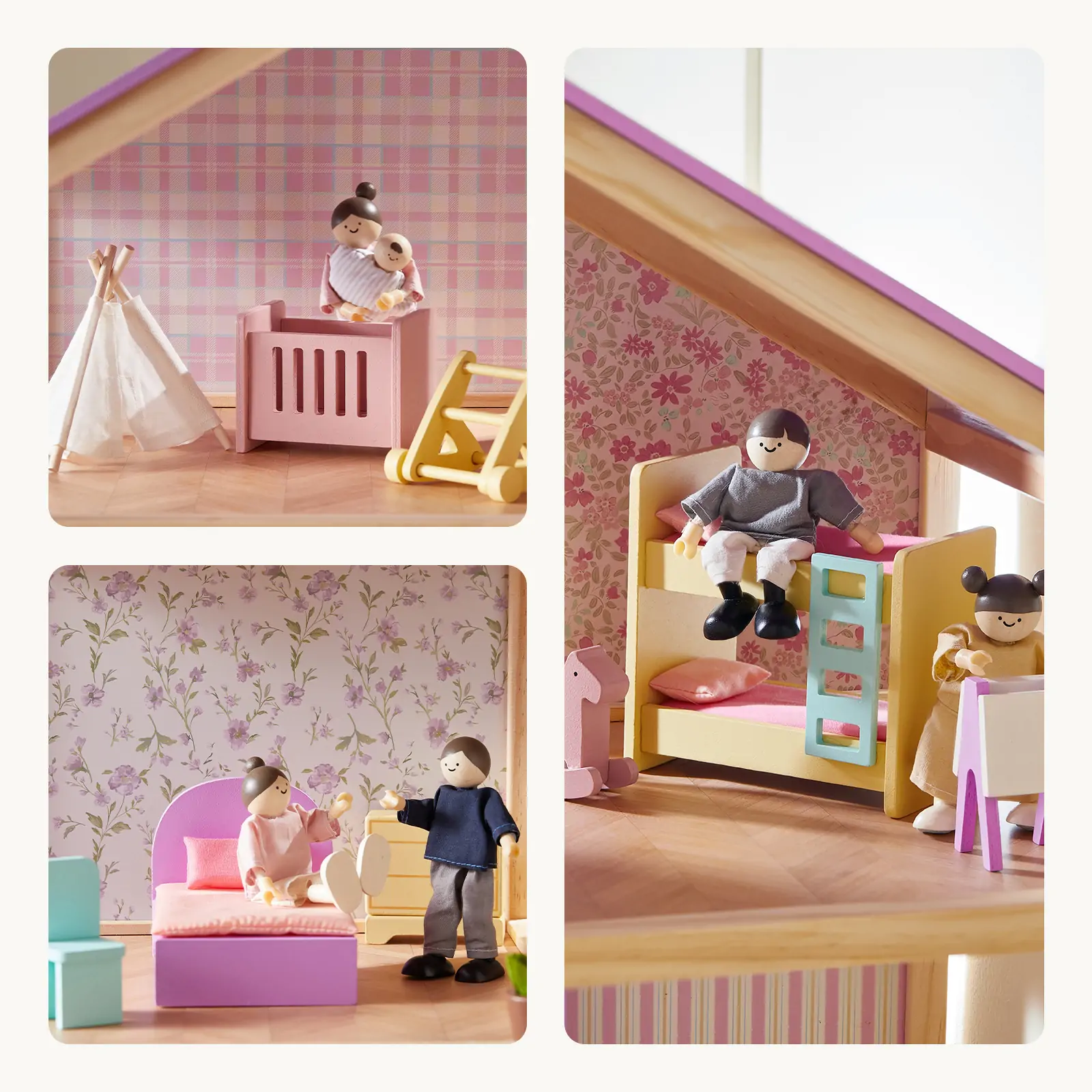 Tiny LandĀ® Sweetwood Unicorn Dollhouse & Wooden Dollhouse Dolls - Image 7
