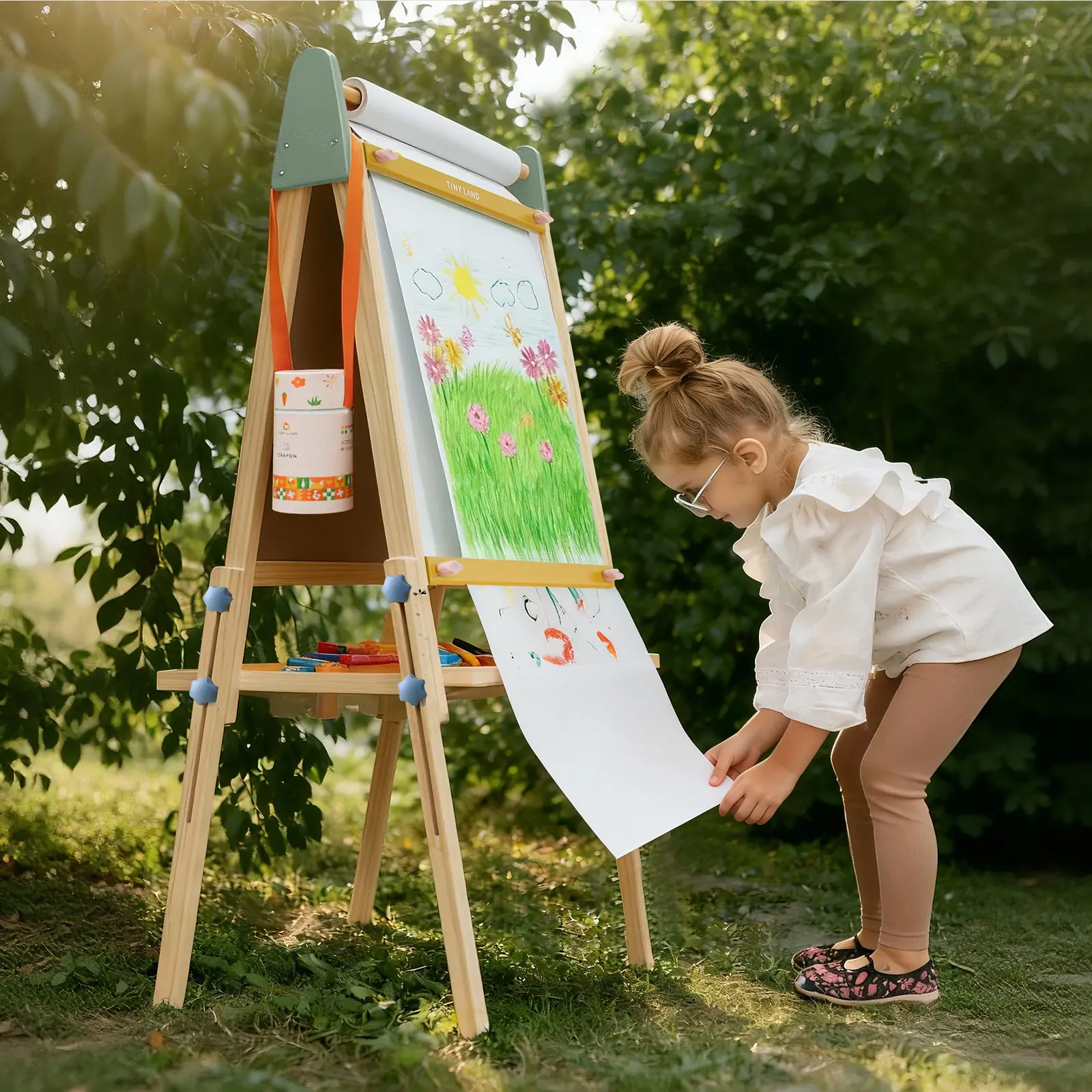 Tiny LandĀ® 3-in-1 Art Easel for Kids - Morandi - Image 10