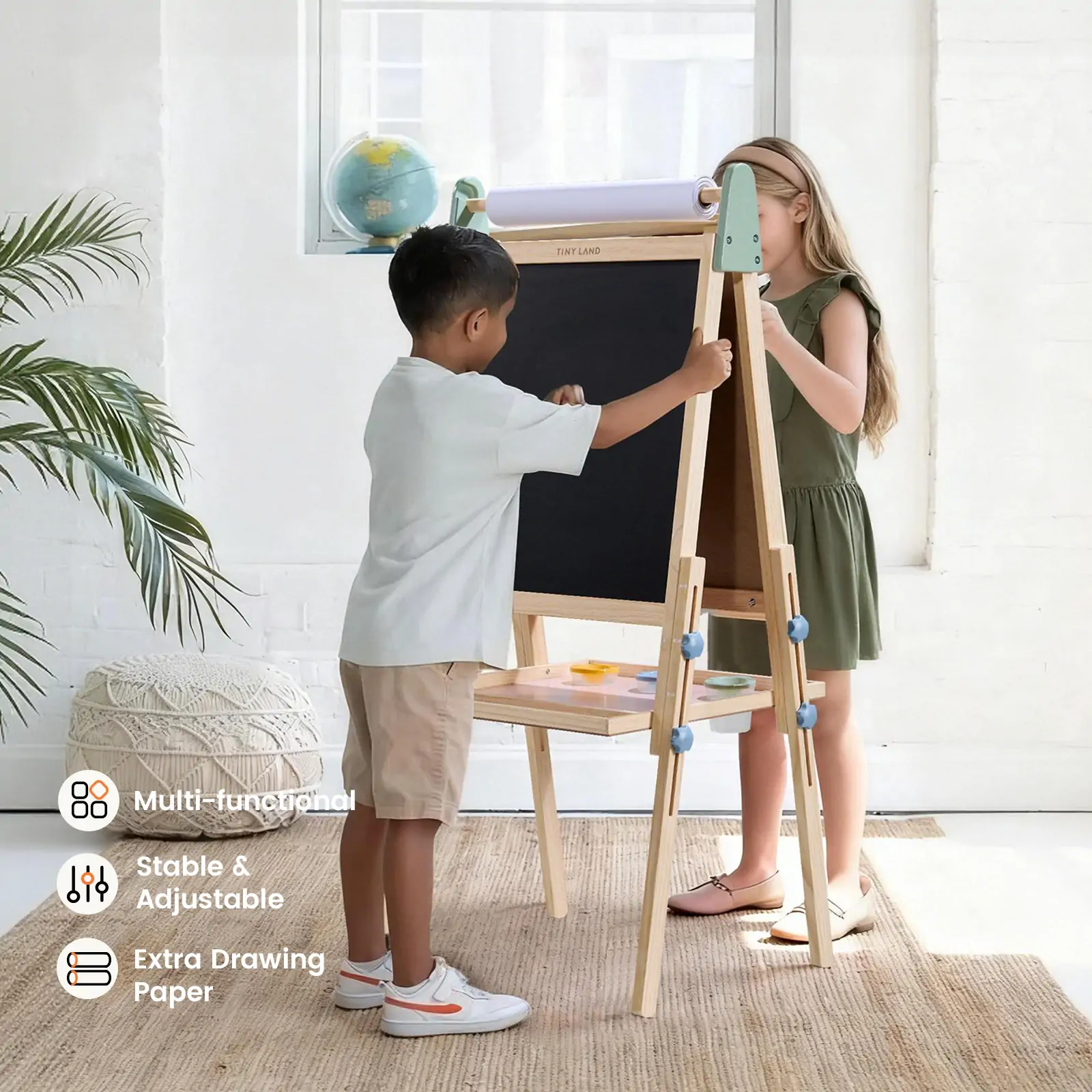 Tiny LandĀ® 3-in-1 Art Easel for Kids - Morandi - Image 3