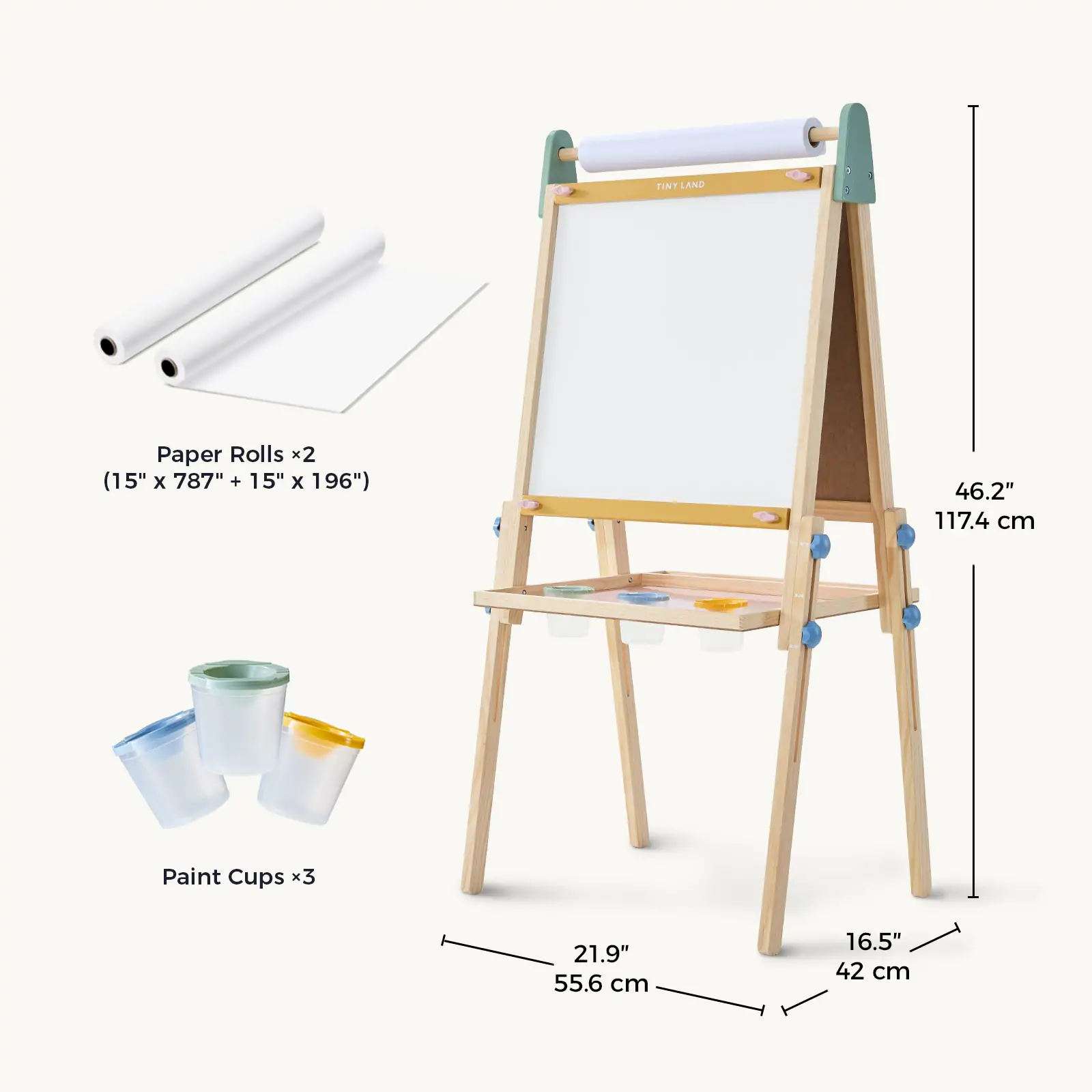 Tiny LandĀ® 3-in-1 Art Easel for Kids - Morandi - Image 8