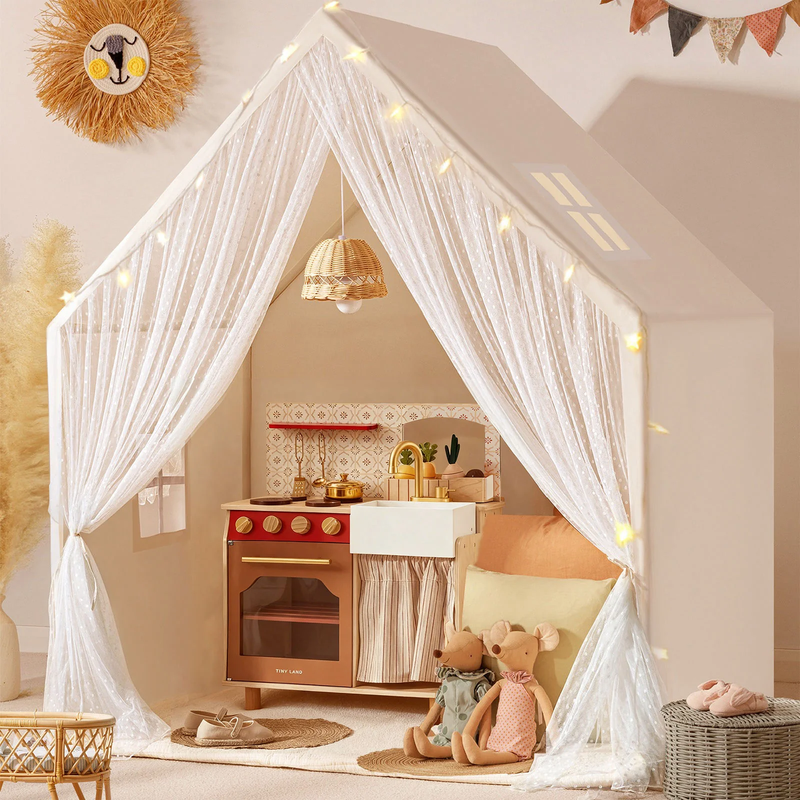 Tiny LandÂź Chefâs Corner Playset â Cream Playhouse + Mediterranean Kitchen Set