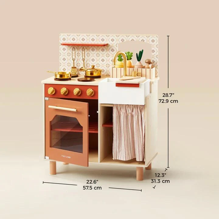 Tiny LandÂź Chefâs Corner Playset â Cream Playhouse + Mediterranean Kitchen Set - Image 2