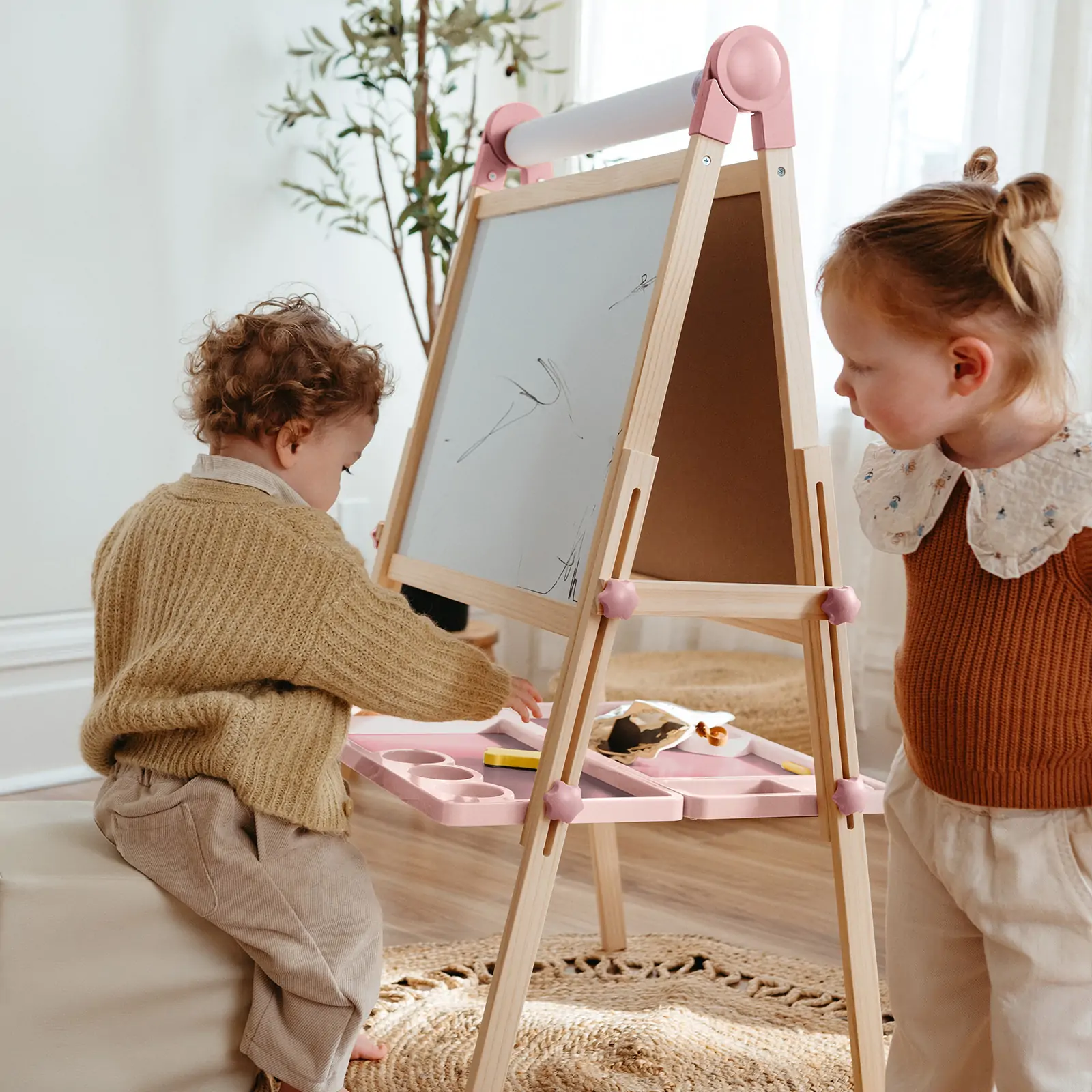 Tiny Land® Pink Magnitales Easel & Paper Roll Set - Image 5
