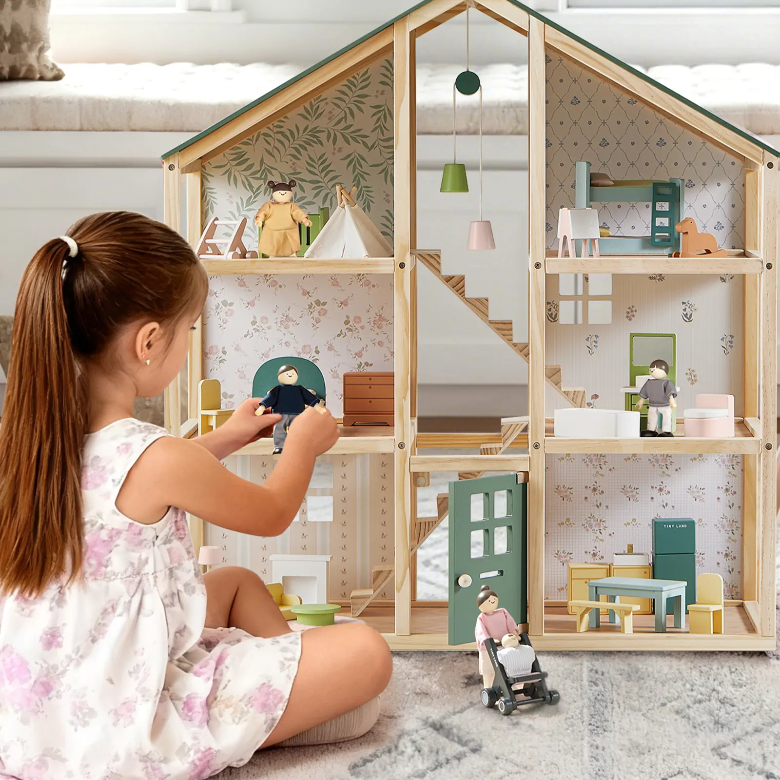 Tiny Land® Wooden Dollhouse Dolls - Image 12