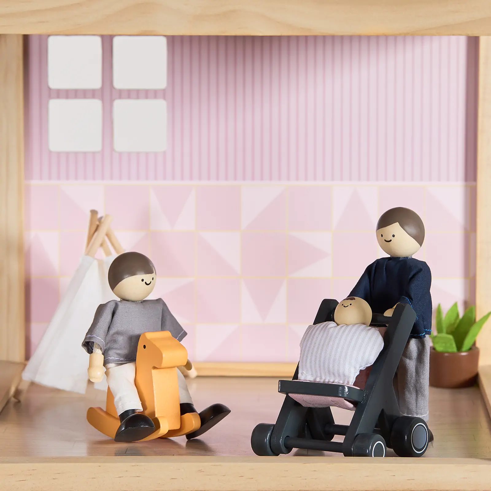 Tiny Land® Sweetwood Love Dollhouse & Wooden Dollhouse Dolls - Image 4