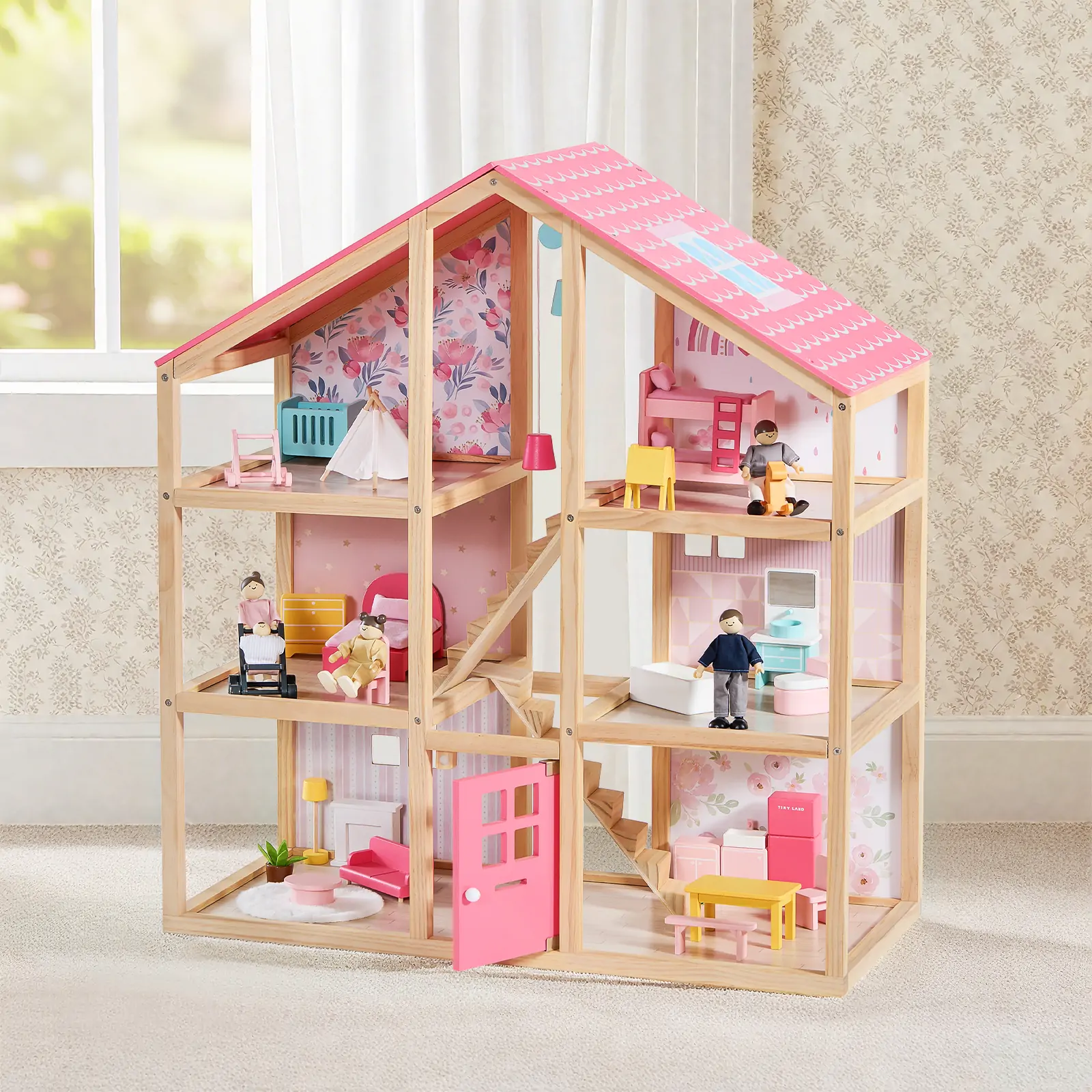 Tiny Land® Sweetwood Love Dollhouse & Wooden Dollhouse Dolls - Image 5