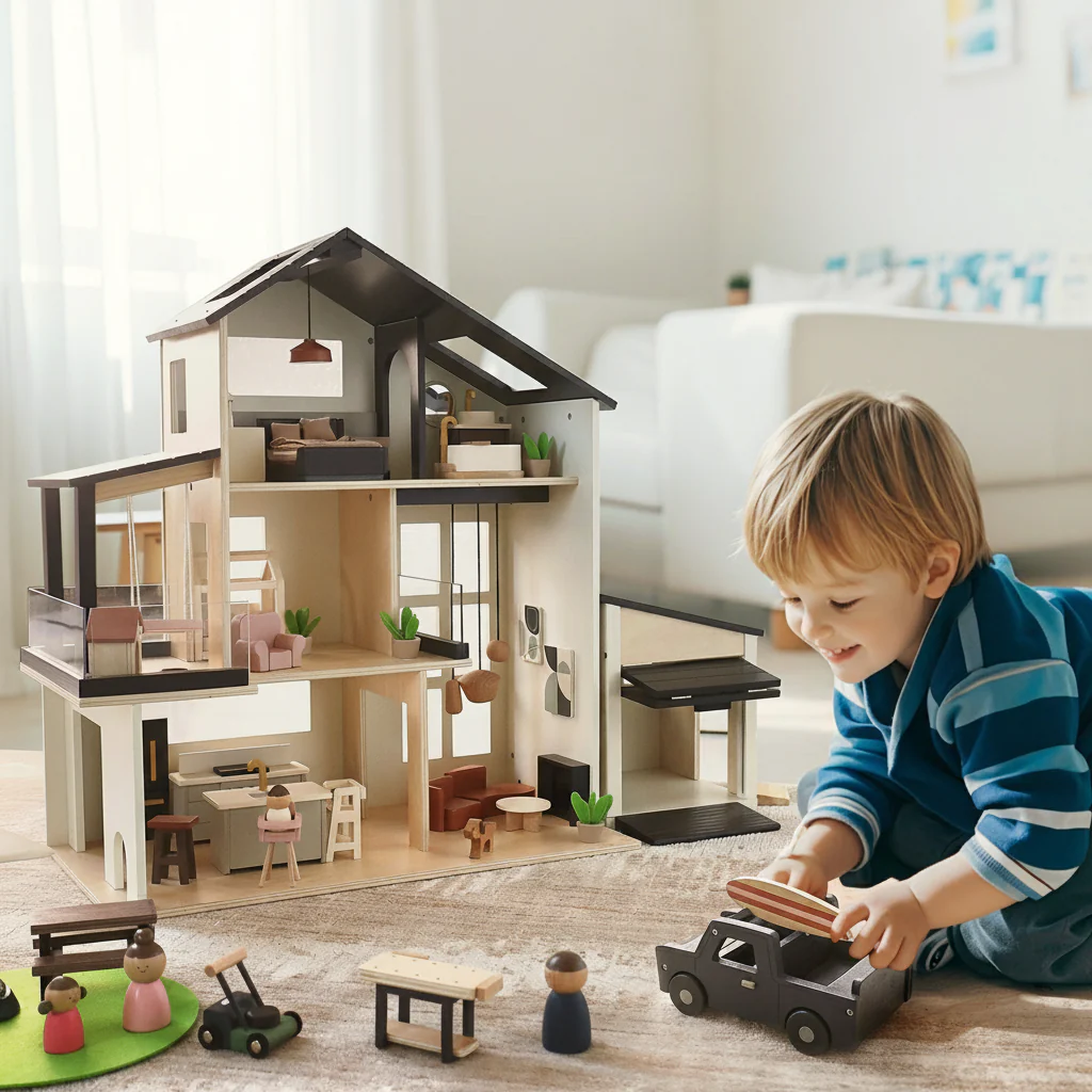 Tiny Land® Wooden Dollhouse - Garage - Image 12
