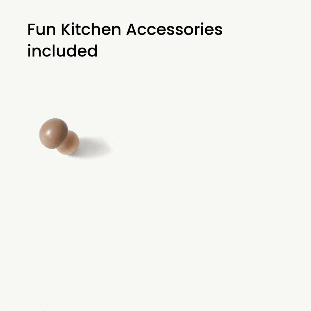 Tiny LandĀ® Wooden Play Kitchen for Toddlers - Honey Kitchenette Pretend Cooking Set - Image 8